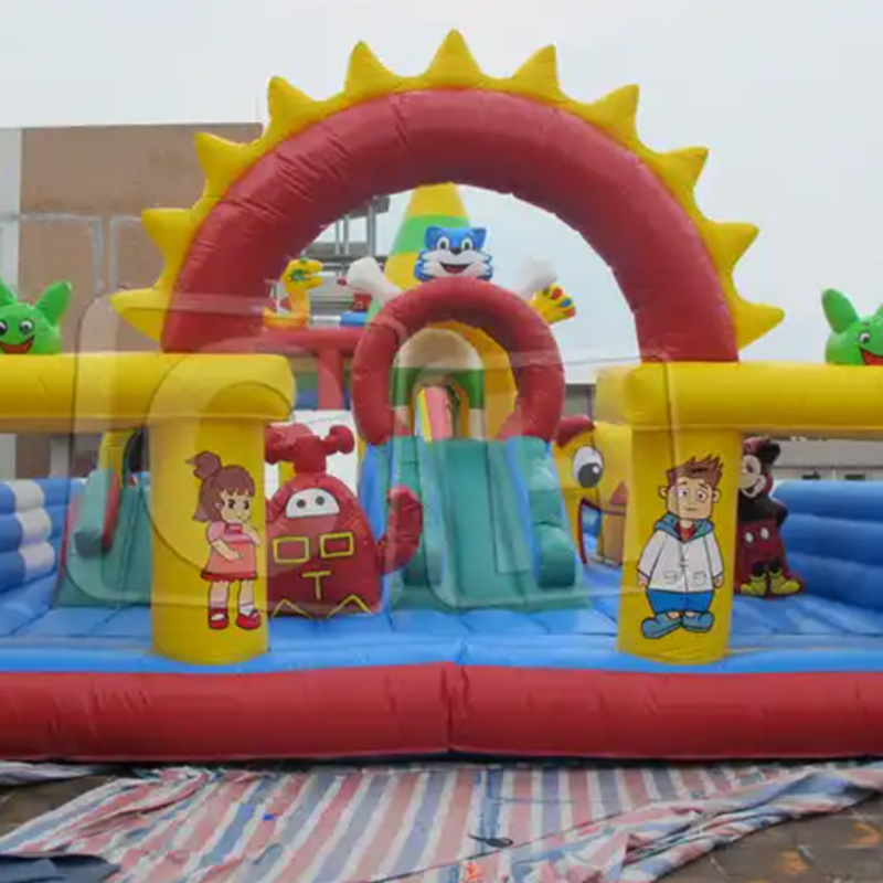 CH China Inflatable Obstacle Course Playground Jumping Castles Inflatable Bouncer Slide Combo Inflatable Fun City For Kids