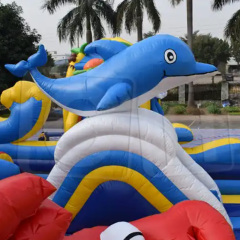 CH Inflatable Children Jumping Bouncy Castle Ocean Animals Inflatable Castle