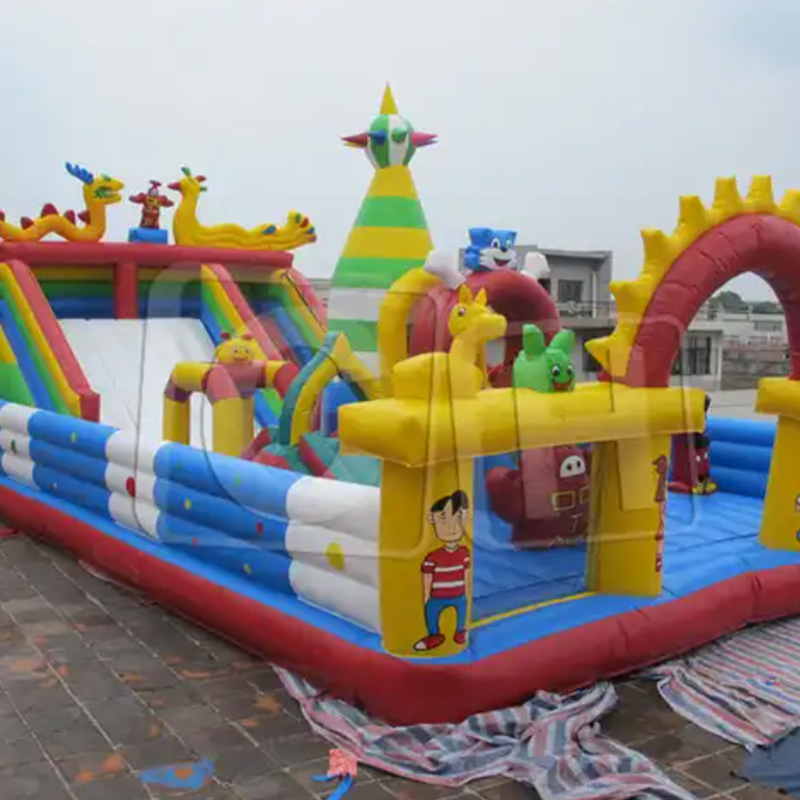 CH China Inflatable Obstacle Course Playground Jumping Castles Inflatable Bouncer Slide Combo Inflatable Fun City For Kids