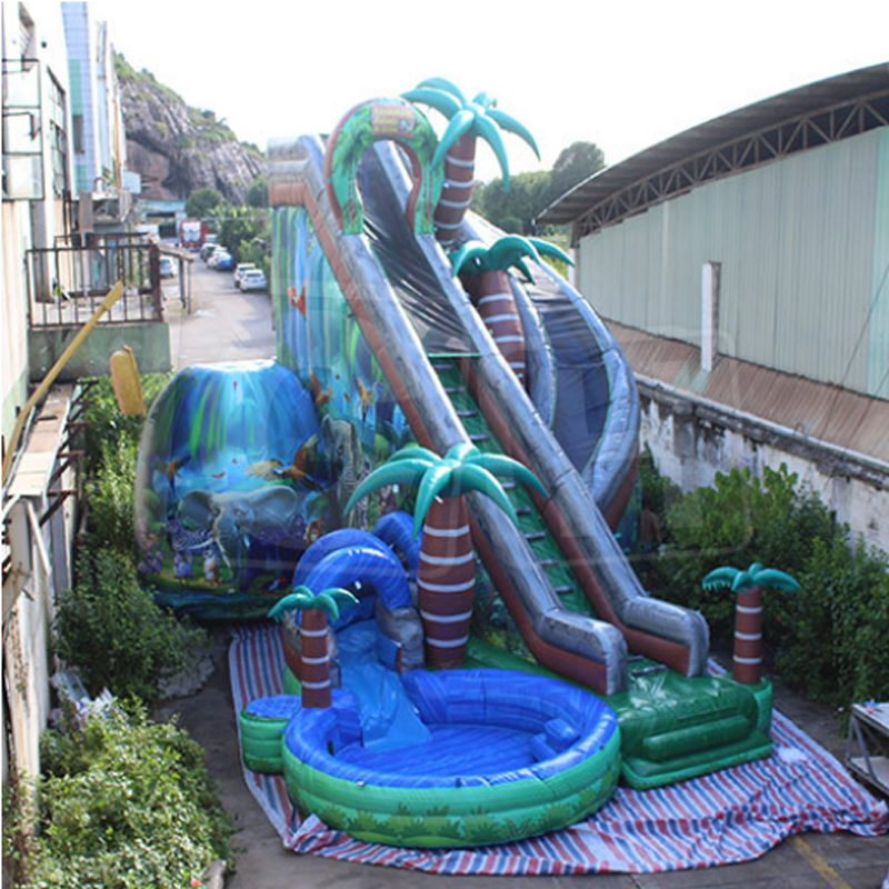 CH Large Inflatable Coconut Trees Rotate Water Slide