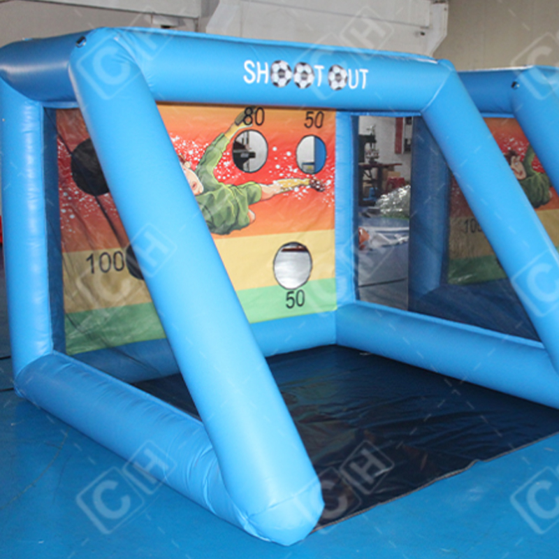 Inflatable Soccer Shootout Game Portable Inflatable Football Shooting Target Post Gate Inflatable Football Goal For party