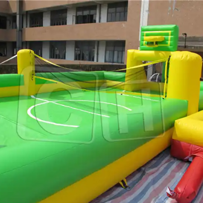 CH Fast Delivery Inflatable Football Field, Football Match Game With Soap For Adult