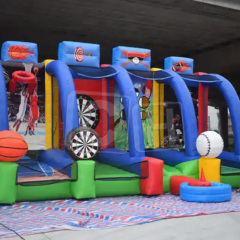 CH Inflatable Basketball Shooting Baseball American Football Goal Combo Inflatable Game For Adults