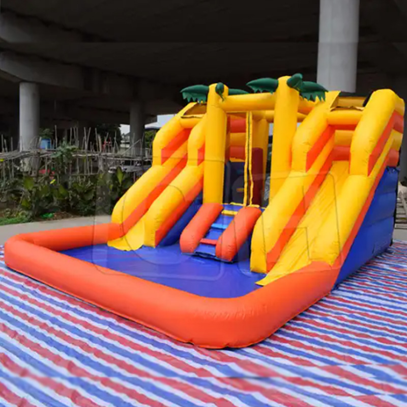 CH 2023 Customized Commercial Factory Price Outdoor Wholesale Inflatable Water Slide With Swimming Pool