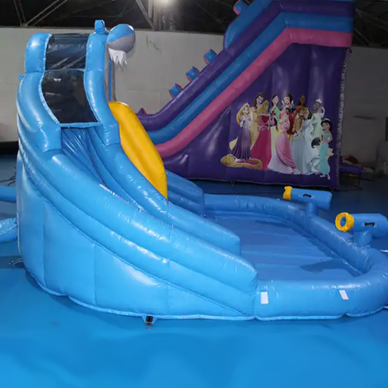 CH Cheap Large Inflatable Bouncy Jumping Castle Combo Water Park Playground Slide With Swimming Pool