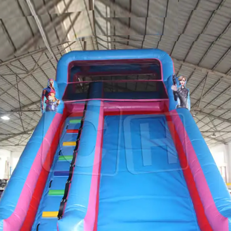 CH Hot Sale Commercial good quality Inflatable Bouncer Jumping Bouncy Castle with dual lane dry slide with obstacle course