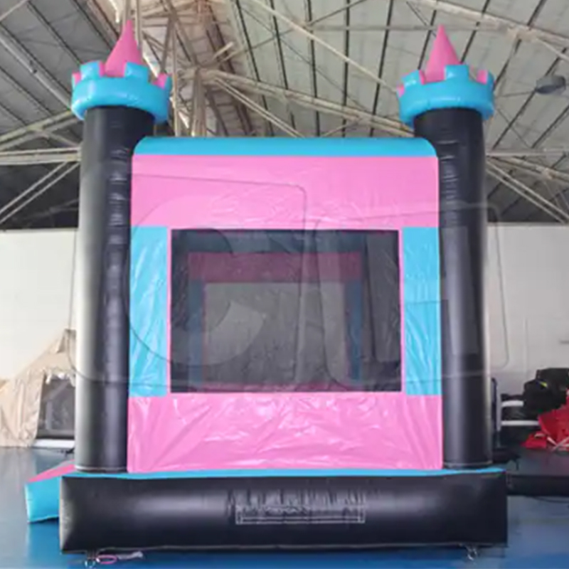 CH Popular Inflatable Black Color Bouncy House For Summer, Inflatable Moon Bounce Slide For Kids