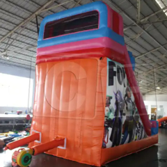 CH Hot Sale Commercial good quality Inflatable Bouncer Jumping Bouncy Castle with dual lane dry slide with obstacle course