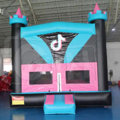 CH Popular Inflatable Black Color Bouncy House For Summer, Inflatable Moon Bounce Slide For Kids