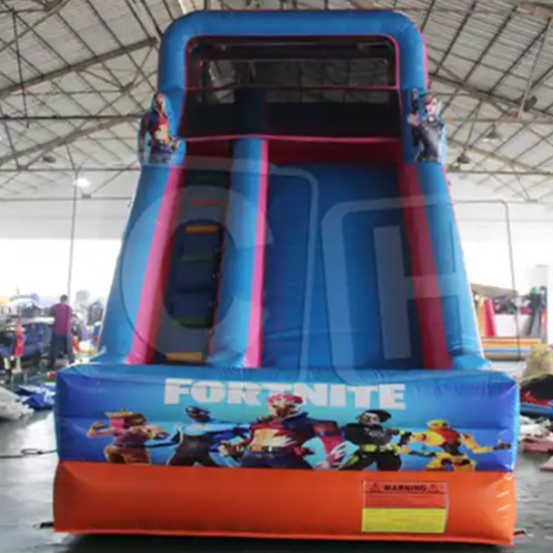 CH Hot Sale Commercial good quality Inflatable Bouncer Jumping Bouncy Castle with dual lane dry slide with obstacle course