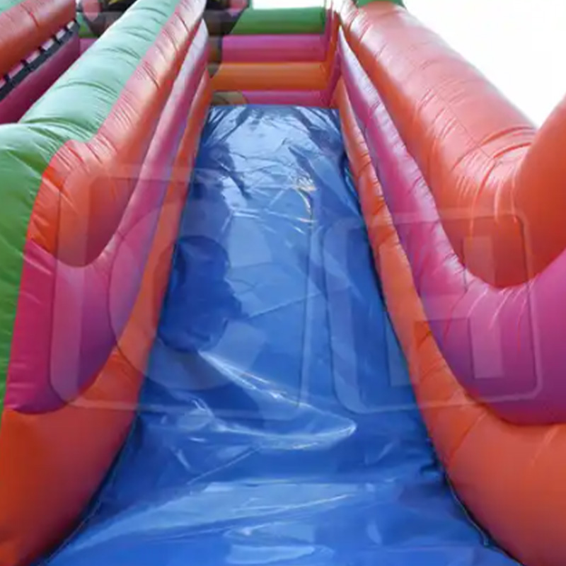 CH Cartoon Themed Inflatable Dry Slide 24.6x13.1ft Inflatable Dry Slide for Kids