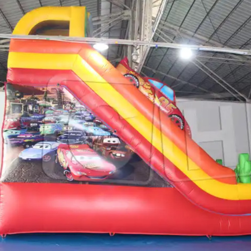 CH Factory Price Inflatable Bouncer Cars Dual Lane Slides Slip Outside Kids Playground Square