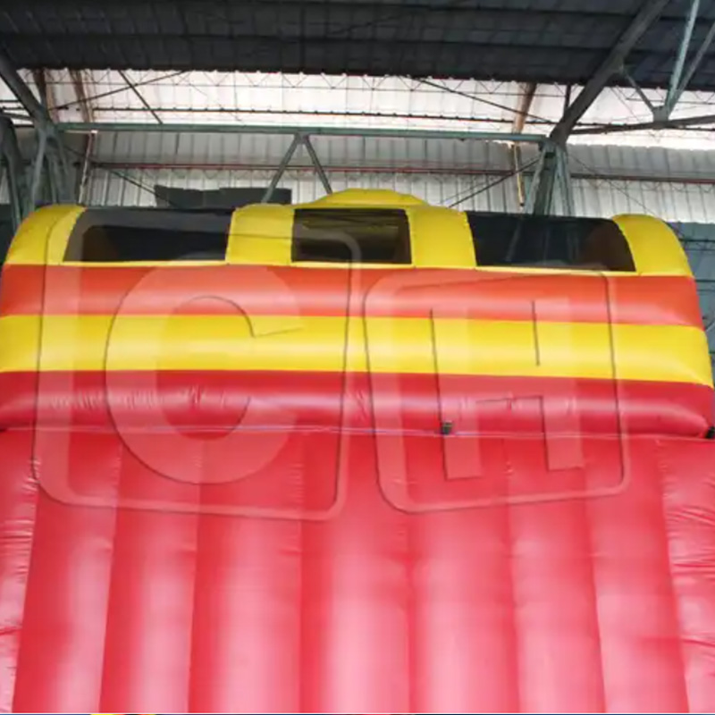 CH Factory Price Inflatable Bouncer Cars Dual Lane Slides Slip Outside Kids Playground Square