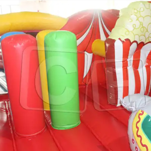 CH Newest Design Inflatable Circus Combo With Slide For Summer, Inflatable Clown Small Fun City For Kids