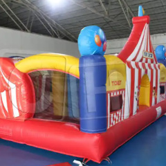 CH Newest Design Inflatable Circus Combo With Slide For Summer, Inflatable Clown Small Fun City For Kids