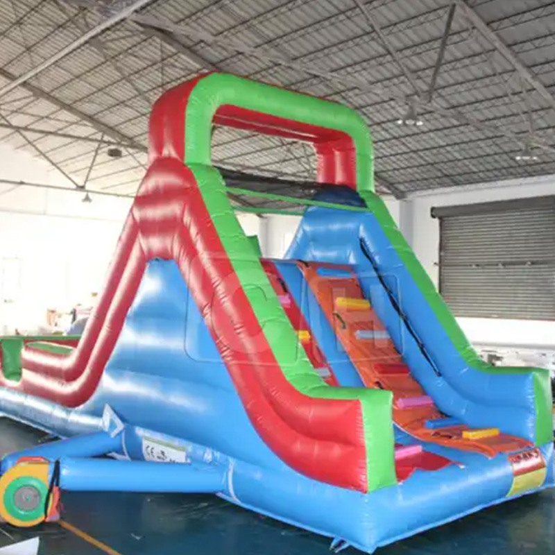 CH Commercial Good Quality Double Lane Inflatable Slide Inflatable Dry Slide With Double Climbing Ladder For Sale