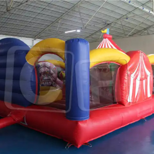 CH Newest Design Inflatable Circus Combo With Slide For Summer, Inflatable Clown Small Fun City For Kids