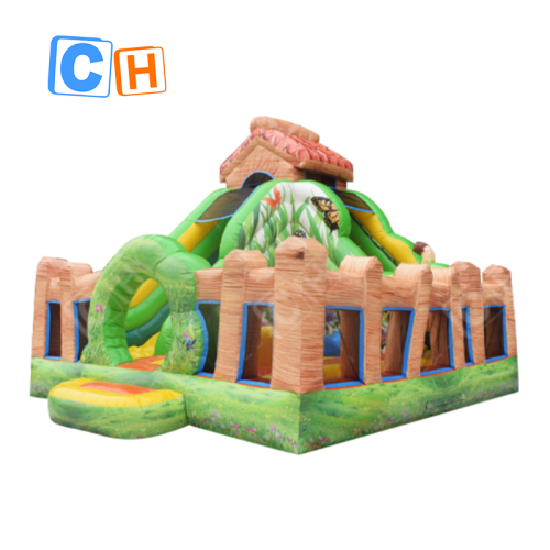 CH Nature Theme Commercial Jumping Bounce House Inflatable Bouncer Slide Bouncy Castle With Slide Bouncy Castle For Kids