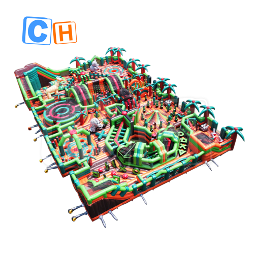 CH Commercial Large Air Trampoline Obstacles Games Jumping Bouncy Castle Obstacle Course Theme Park Inflatable Amusement Park