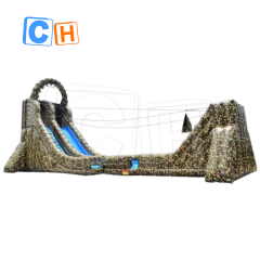 CH Giant Camouflage Cableway Air Slide Inflatable Slip And Slide Adult Size Scream Slide