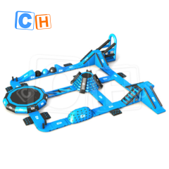 CH Summer Hot Selling Commercial Obstacle Inflate Park Blue And Black Inflatable Water Park﻿