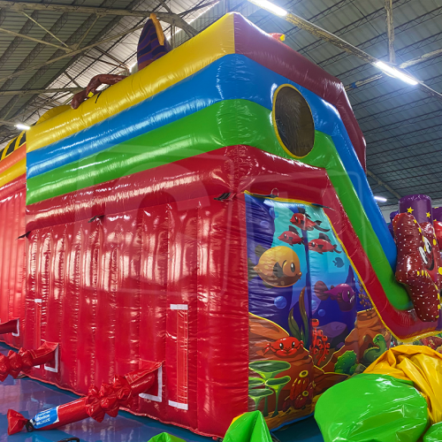 CH Ocean Theme Kids Jumping Castle Inflatable Dry Slide For Children And Adults,Jump House Castle Bounce House Inflatable