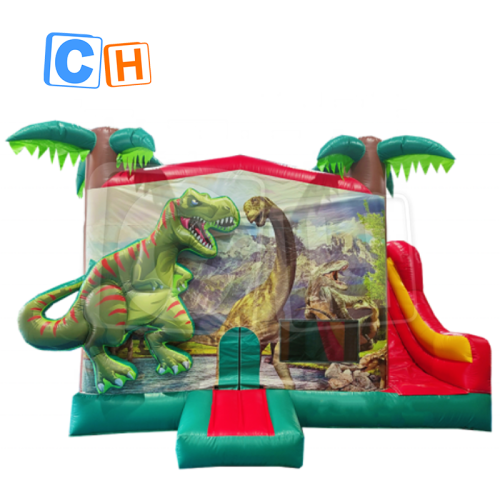 CH New Design Popular Dino Park Inflatable Bouncy Castle Combo Slide Inflatable Bouncer House With Slide Jumping Castle Theme Park