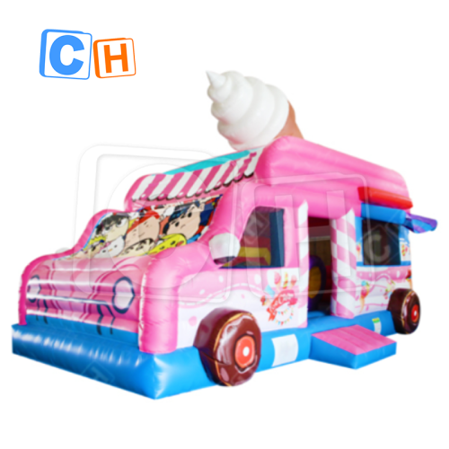 CH Latest Design Inflatbale Ice Cream Car Castle Children Favorite Ice Cream Inflatable Bouncer