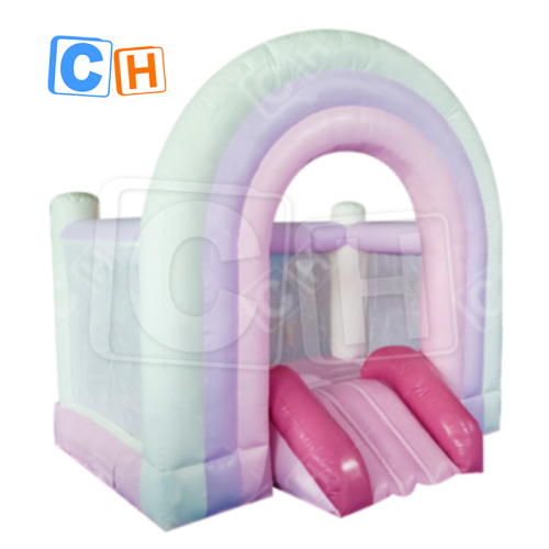 CH Cute Romantic Pink Inflatable Wedding Bouncer White Inflatable Bouncer For Events