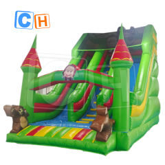 CH Popular Dry Slide Inflatable Amusement Park Inflatable Jumping Bouncer Castle Rental Business Dry Slide With Bouncer For Kids