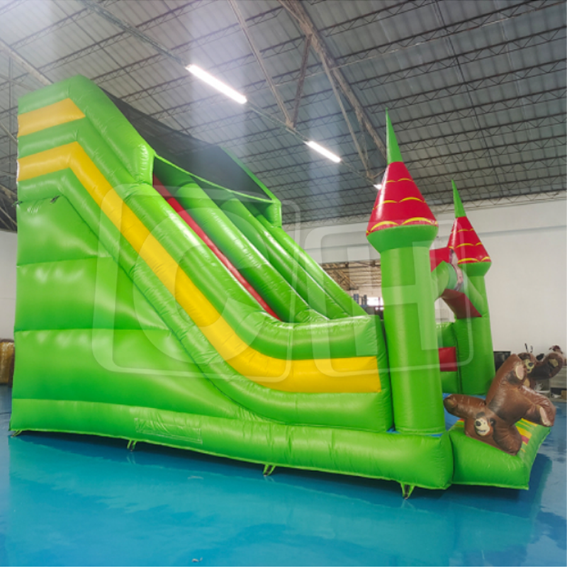 CH Popular Dry Slide Inflatable Amusement Park Inflatable Jumping Bouncer Castle Rental Business Dry Slide With Bouncer For Kids