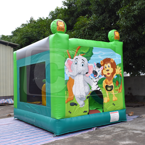 CH Green Inflatable Bouncy Castle Combo Slide Inflatable Bouncer House With Slide Jumping Castle Theme Park