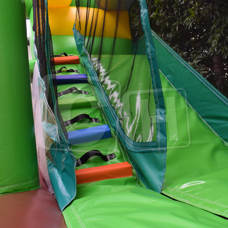 CH Green Inflatable Bouncy Castle Combo Slide Inflatable Bouncer House With Slide Jumping Castle Theme Park