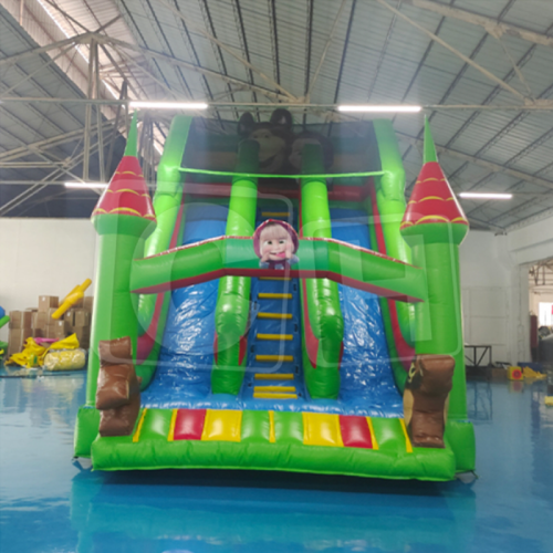 CH Popular Dry Slide Inflatable Amusement Park Inflatable Jumping Bouncer Castle Rental Business Dry Slide With Bouncer For Kids