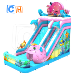 CH Inflatable Supplier Ocean World Inflatable Dry Slide Children And Adults Giant Inflatable Slide