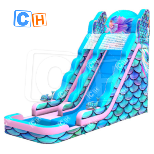 CH Best Price Big Commercial Colorful Slide Arowana Inflatable Water Slide With Pool