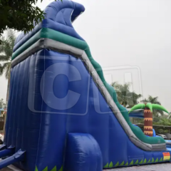 CH Palm Tree Theme Water Slide Backyard Kids Large Inflatable Water Slide Giant Pool Inflatable Water Slide For Adults