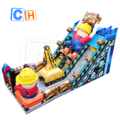 CH New Designer Giant High Quality Robot Theme Inflatable Jumping Bouncer Theme Park With Dry Slide For Outdoor