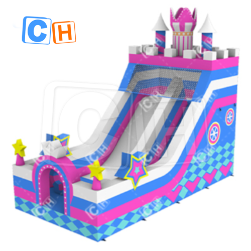 CH PVC Inflatable Carnival Lovely Castle Dry Slide For Rental