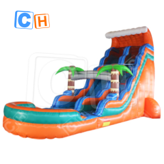 CH Commercial Garden Bouncers Jumping Inflatable Slide Castle Inflatable Water Slide With Pool For Rental