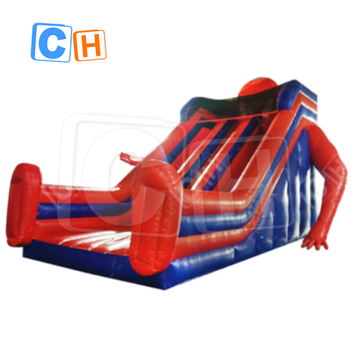 CH Kids And Adults Inflatable Dry Slide Commercial Attractive Red And Blue Cartoon Dry Inflatable Slide For Sale