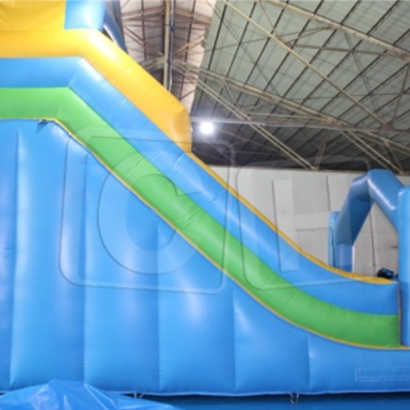 CH Fast Delivery Inflatable Blue Dry Slide For Summer, Inflatable Slide With Arch For Rental