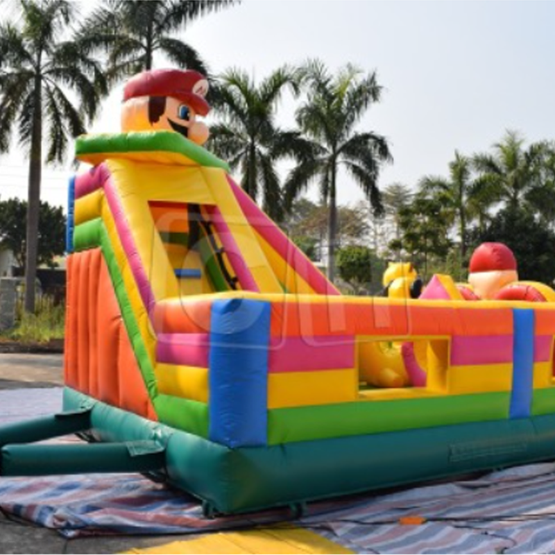 CH Cartoon Mario Inflatable Obstacle Jumping Castle Inflatable Fun Park Playground