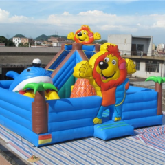 CH Outdoor Sports Toys Children's Inflatable Trampoline Bouncer Castle Kids Bounce Playhouse Jumping Castle Fun City With Dry Slide