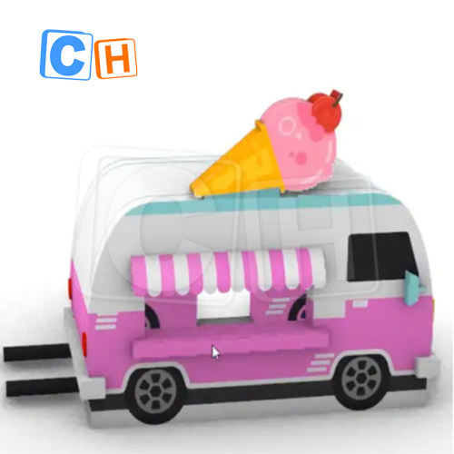 CH Latest Design Pink And White Ice Cream Inflatable Booth Car Tent For Events