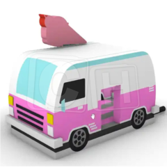 CH Latest Design Pink And White Ice Cream Inflatable Booth Car Tent For Events