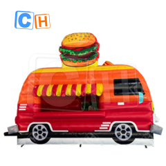 CH Outdoor Inflatable Hamburger Stall Tent Red And Yellow Inflatable Photo Booth Car Tent