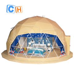 CH 6m Luxury Camping Dome House Glamping Geodesic Dome Tent For Hotel