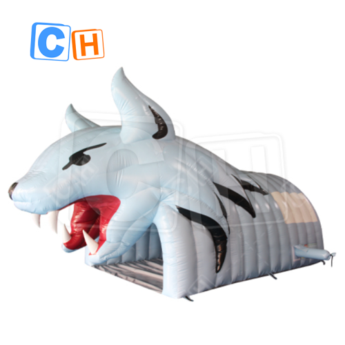 CH Customized PVC Leopard Cat Inflatable Passage Tent Inflatable Wolf Tent For Events