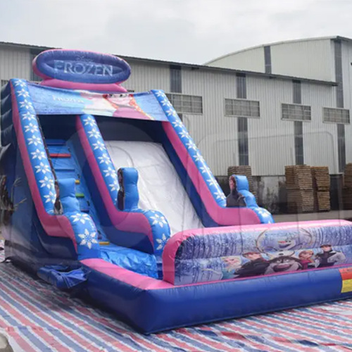 CH Popular Design Inflatable Frozen Slide With Pool For Rental, Inflatable Princess Water Slide Castle For Summer